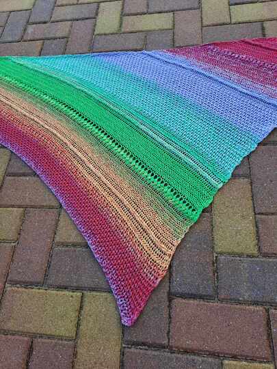 Häkelanleitung asymmetrisches Tuch Fisch-Gretchen