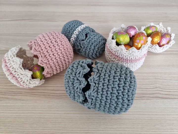 "Dino-Ei" Osterkorb, Geschenkkorb häkeln PDF-Anleitung