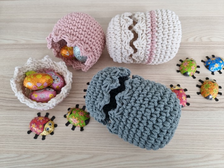 "Dino-Ei" Osterkorb, Geschenkkorb häkeln PDF-Anleitung