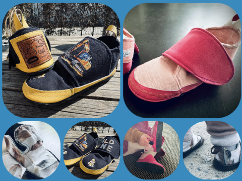 Nähanleitung Tüddeldüüß - Kinder Barfußschuhe mit Klettverschluss