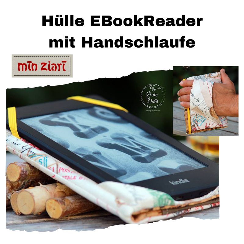 Schnittmuster Hülle E-Bookreader mit Handschlaufe
