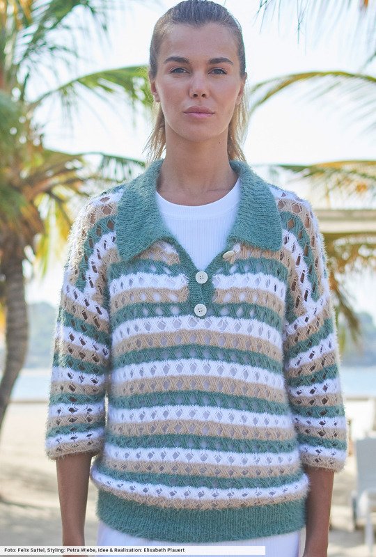 Gestreifter Polo-Pulli - Bild 4