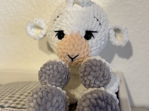 Schnuffeltuch- Baby- Häkeln- Lämmchen- Schaf