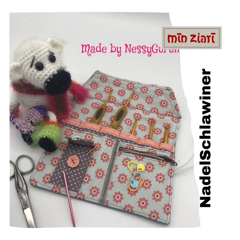 Schnittmuster Häkel-/Stricknadel Etui NadelSchlawiner