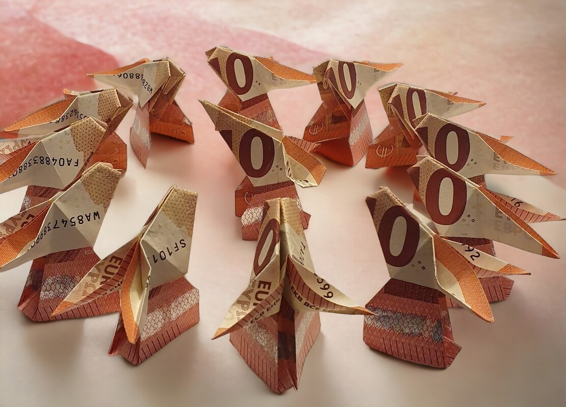 Origami Geldschein Osterhase (**)