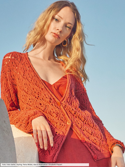 Jacke im Ajourmuster