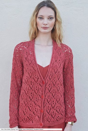 Jacke im Ajourmuster