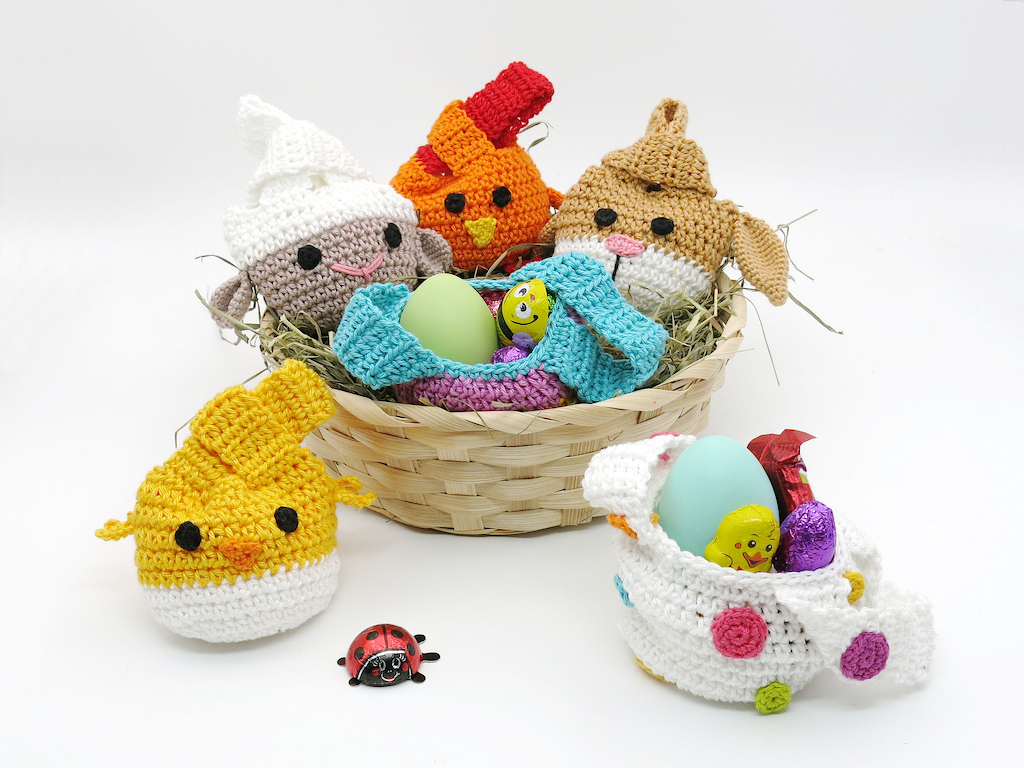 Kleine Knotenbeutel - Ostern - H&auml;kelanleitung