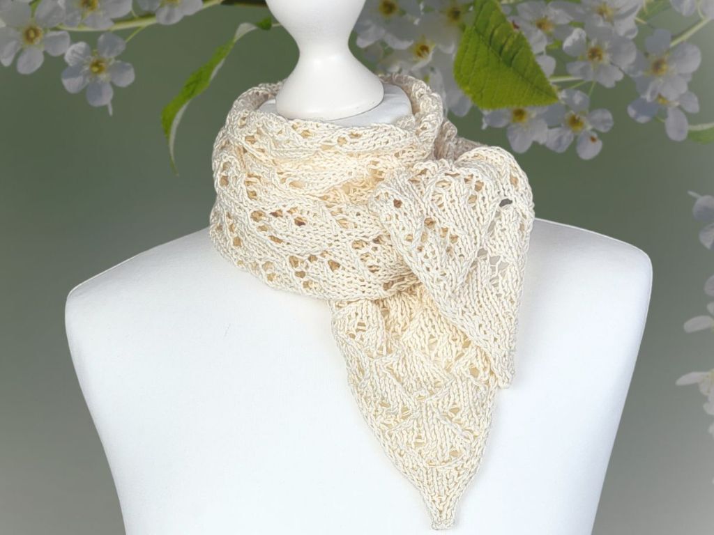 Skinny-Schal Ivory Glow