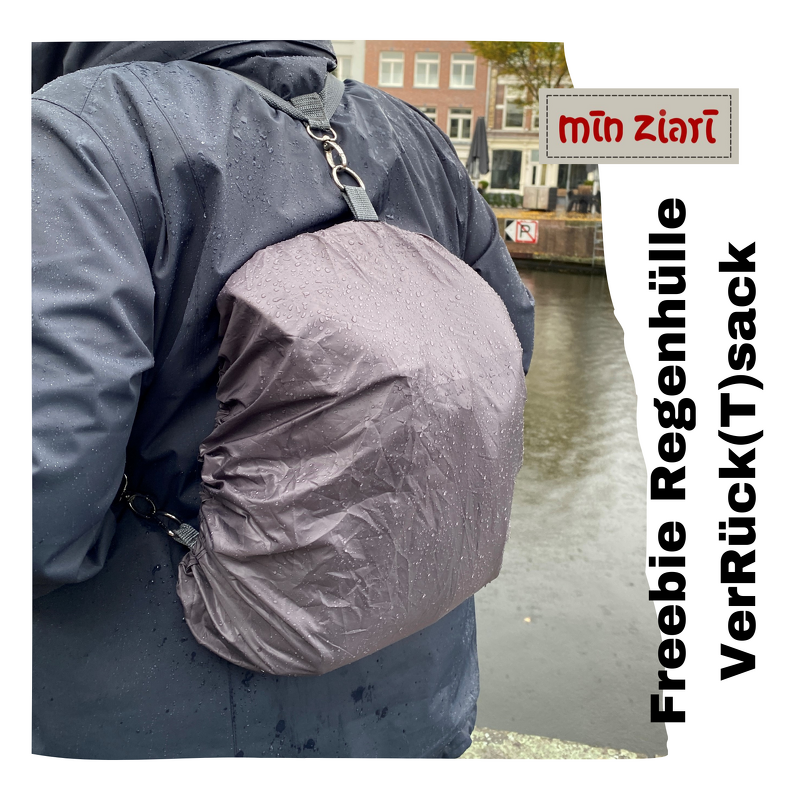 Freebie Schnittmuster Regenhülle für den VerRück(T)sack