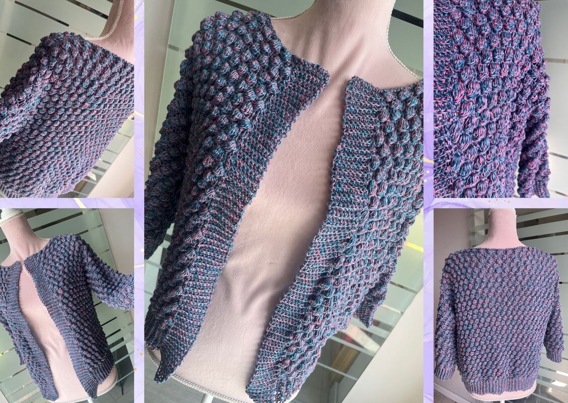 Häkelanleitung Jacke "BOBBLEDREAM" - Größe XS-2XL