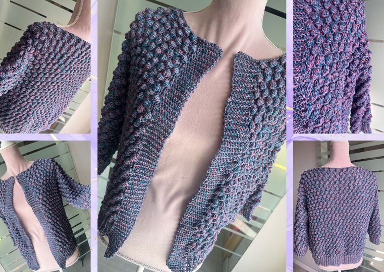 Häkelanleitung Jacke "BOBBLEDREAM" - Größe XS-2XL