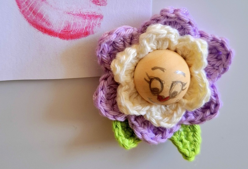 Blüten – Magnet Pins / Taschenbaumler häkeln