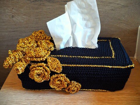 Häkelanleitung Taschentuchbox * Goldrausch *