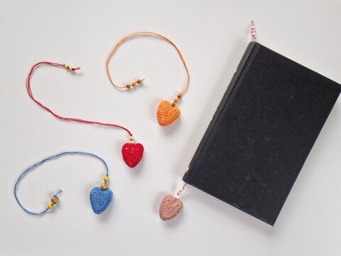 Häkelherz Lesezeichen