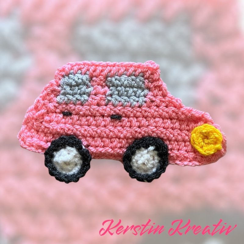 Häkelanleitung Applikation Auto