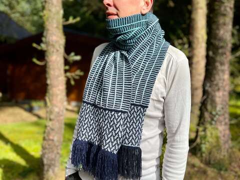 Mosaic shawl knitting pattern video & PDF by Woolpedia