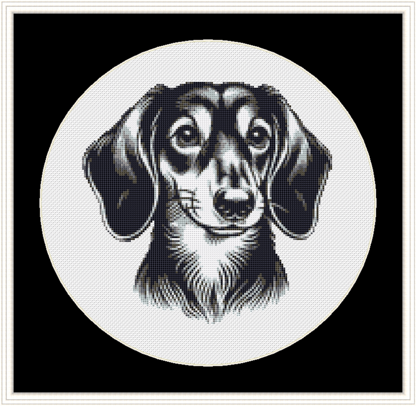 Kreuzstichvorlage Dackel Laila, sticke eine charmante Dackeldame, PDF/PNG - Bild 8