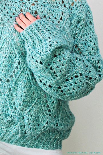 Häkelanleitung für Pullover in Ajourmuster | OverSize SYDNEY #1