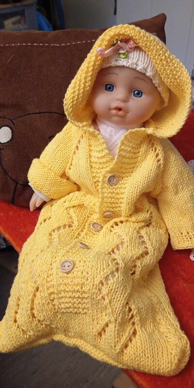 Schlafsack mit Kapuze für Frühchen, Puppen, Sternchen..... - Bild 2