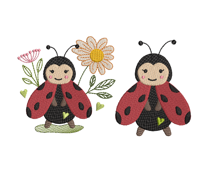 Stickdatei Marienkäfer Vollstick