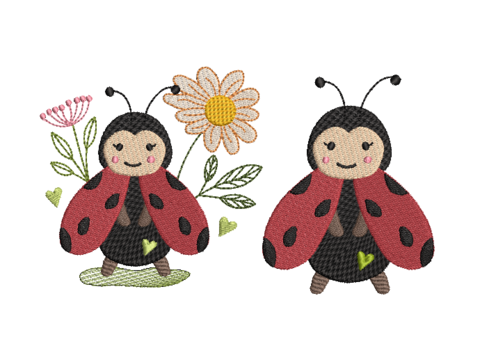 Stickdatei Marienkäfer Vollstick