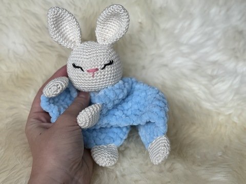 Häkelanleitung - Schnuffeltuch / Schmusetuch Hase "Hasi"