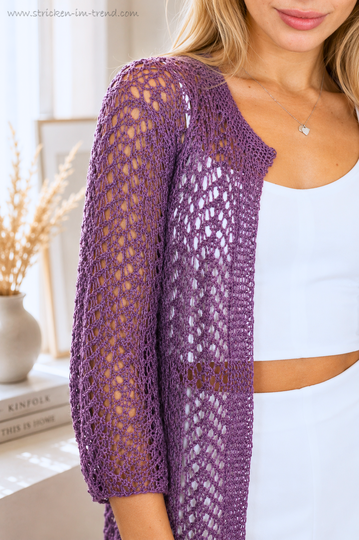 Knitting Pattern Summer Cardigan YoungFashion #2 | Airy Lace Cardigan S–XL