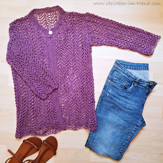 Knitting Pattern Summer Cardigan YoungFashion #2 | Airy Lace Cardigan S–XL