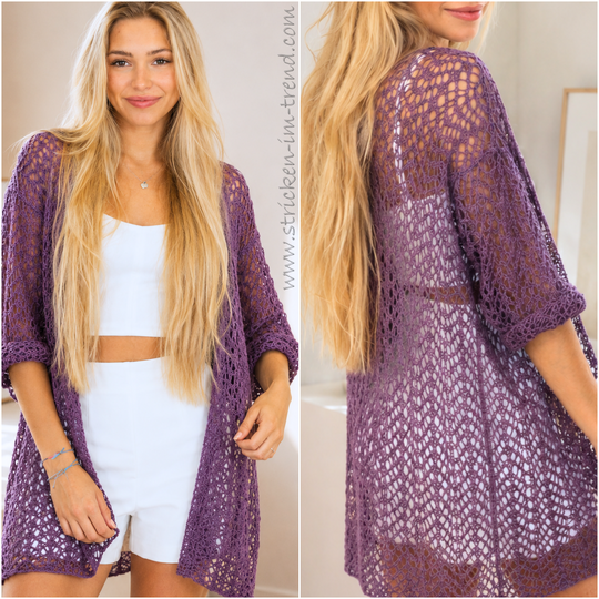 Strickanleitung für Sommerweste | luftige Strickweste YoungFashion #2
