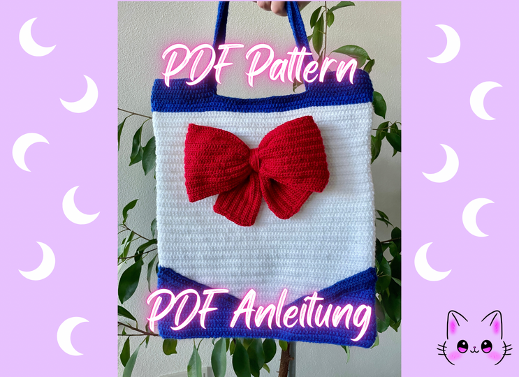 Sailor Crochet Bag, Bow Bag