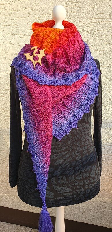 Häkelanleitung Tuch Seilschaft, flaches Dreieckstuch - Bild 2