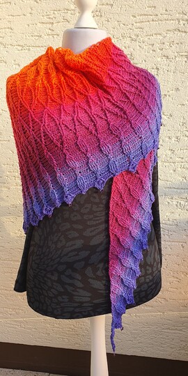 Häkelanleitung Tuch Seilschaft, flaches Dreieckstuch