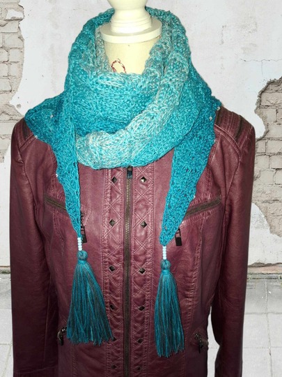 Häkelanleitung Tuch Seilschaft, flaches Dreieckstuch