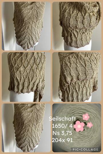 Häkelanleitung Tuch Seilschaft, flaches Dreieckstuch