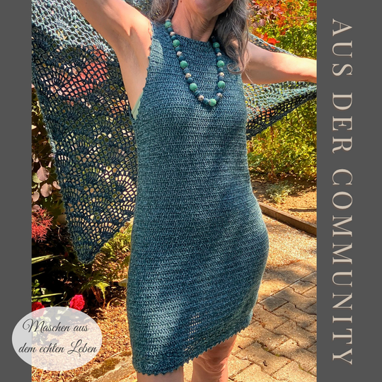 Crochet pattern for crochet dress and triangular scarf | Duo VivaSummer #1
