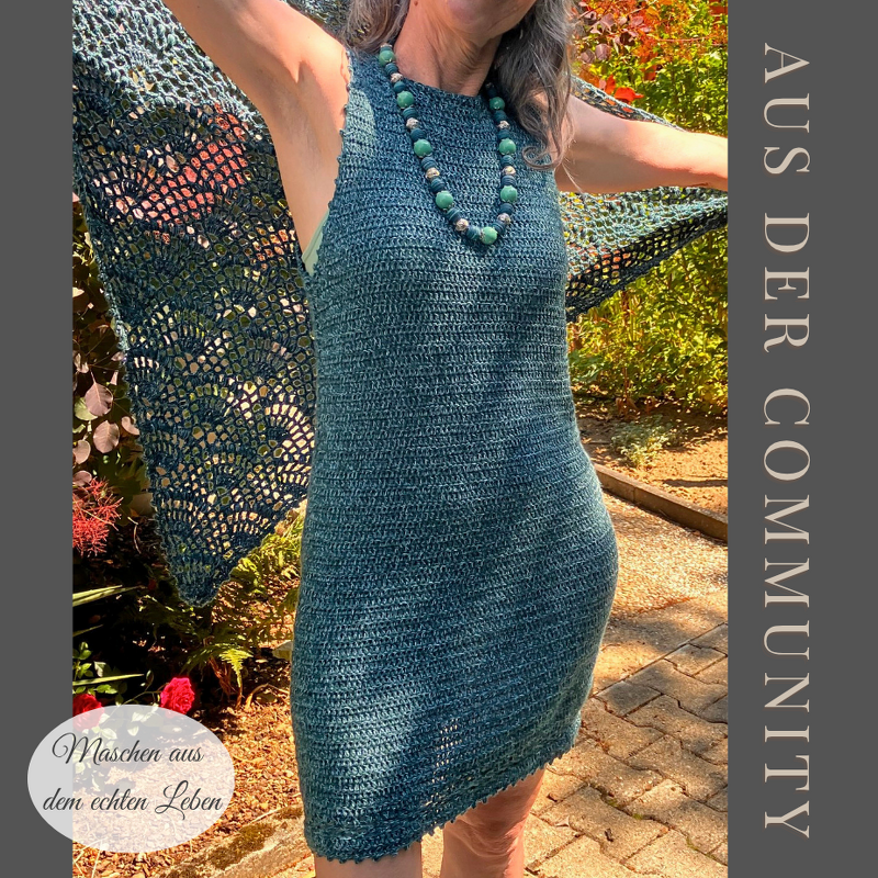 Crochet pattern for crochet dress and triangular scarf | Duo VivaSummer #1 - Image 11