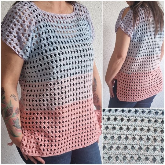 Häkelanleitung für das Cold-Shoulder-Shirt "Summer