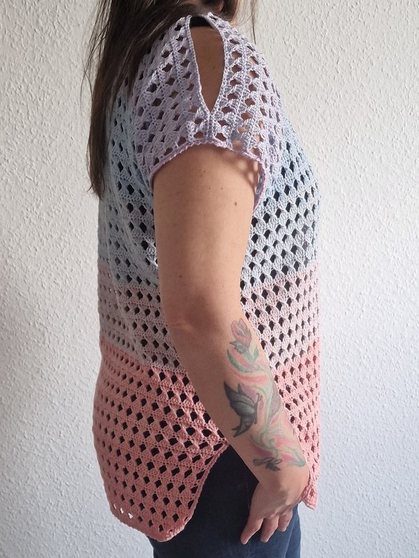 Häkelanleitung für das Cold-Shoulder-Shirt "Summer - Bild 6