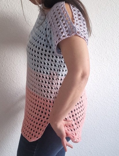 Häkelanleitung für das Cold-Shoulder-Shirt "Summer