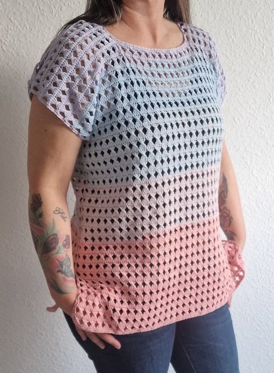 Häkelanleitung für das Cold-Shoulder-Shirt "Summer