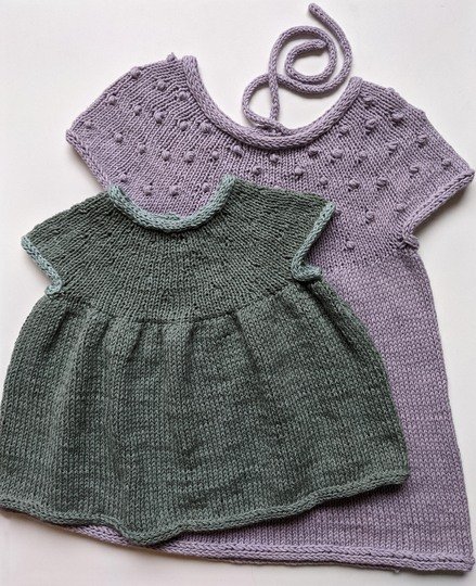 Knitting pattern, Lihan dress, knitted kids and baby dress, 3 month to 13 y