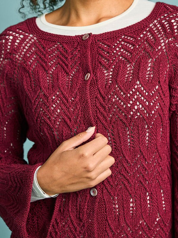 RAGLAN-LOCHMUSTERJACKE, gestrickt - Bild 3