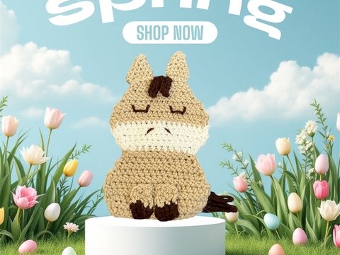 Häkelanleitung Applikation Pferd XL