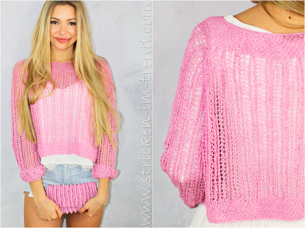 Strickanleitung für Sommerpulli | YoungFashion #4 + BONUS gehäkelte CLUTCH