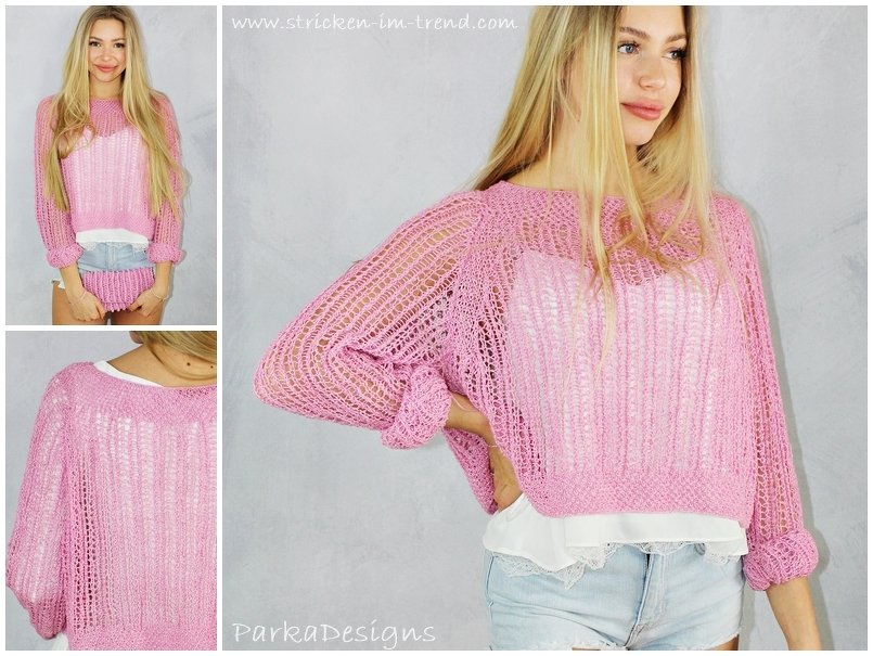 Strickanleitung für Sommerpulli | YoungFashion #4 + BONUS gehäkelte CLUTCH