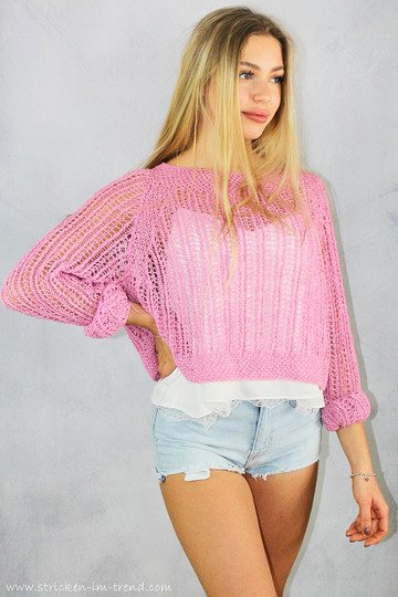 Strickanleitung für Sommerpulli | YoungFashion #4 + BONUS gehäkelte CLUTCH