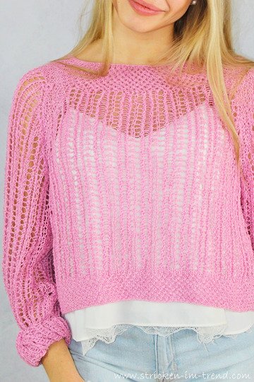 Strickanleitung für Sommerpulli | YoungFashion #4 + BONUS gehäkelte CLUTCH