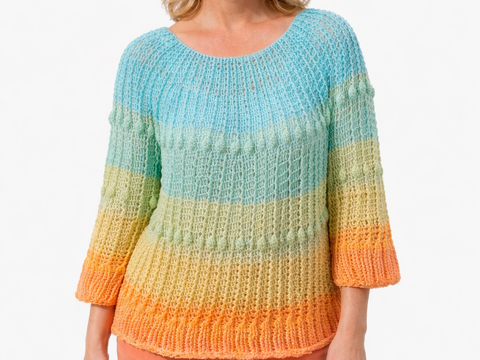 Häkelanleitung Ponchopulli Tüpferl Oversize