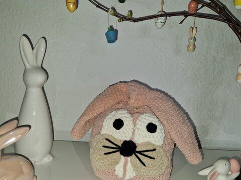 252 Häkelanleitung Utensilo Geschenkbeutel Osterhase Hase